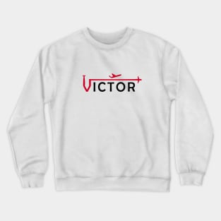 VICTOR Aviation Phonetic Alphabet Pilot Airplane Crewneck Sweatshirt